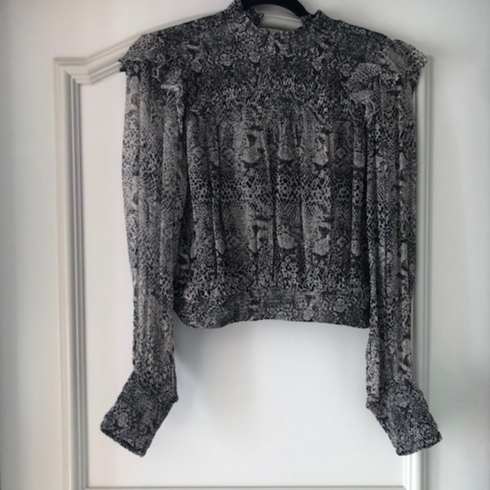 Free People snake print blouse XS - loose fitting
